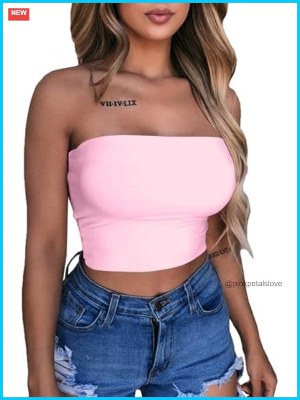 Sleeveless Stretchy Solid Strapless Crop Top Tube Top